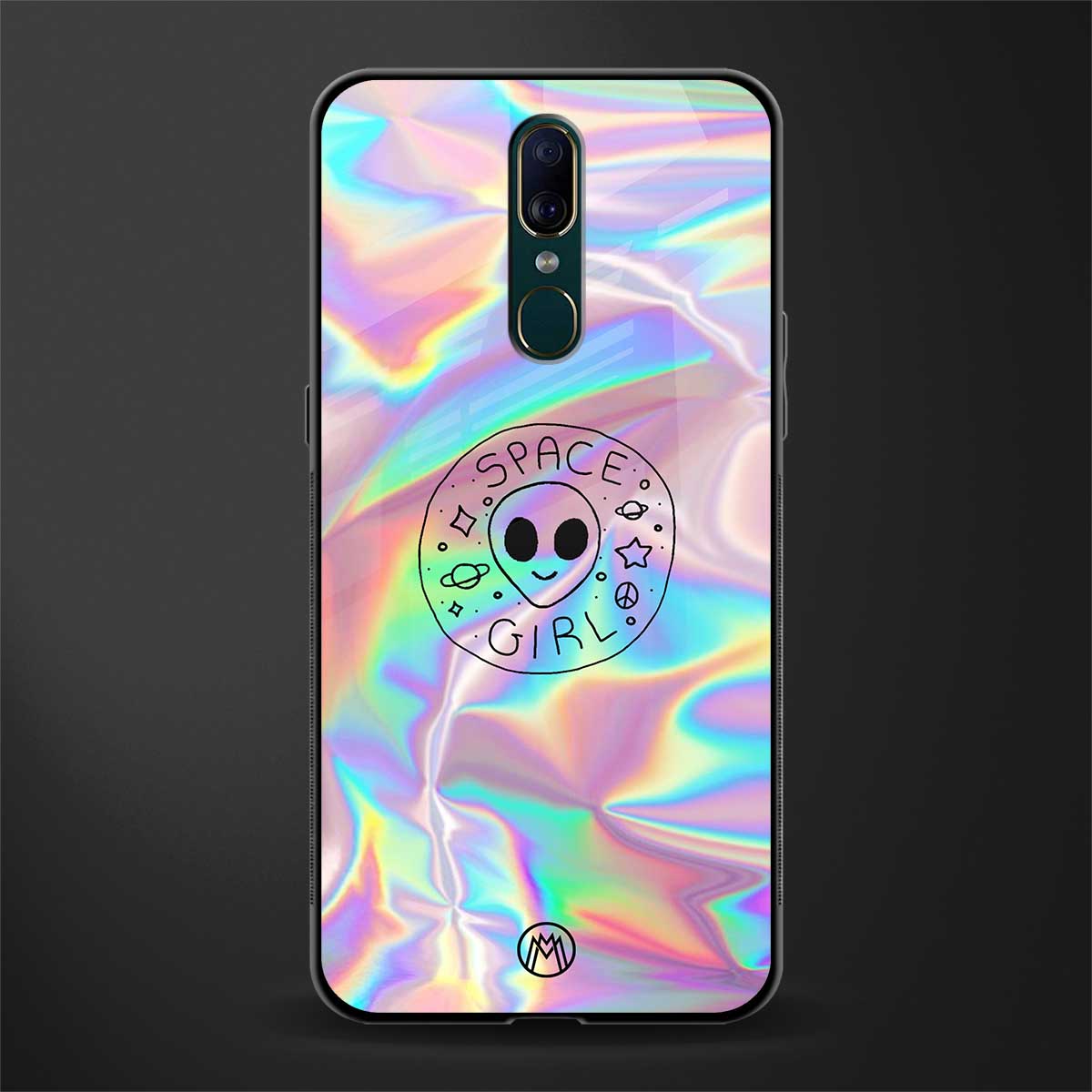 colorful alien glass case for oppo f11 image