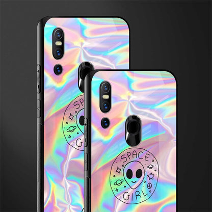 colorful alien glass case for vivo v15 image-2