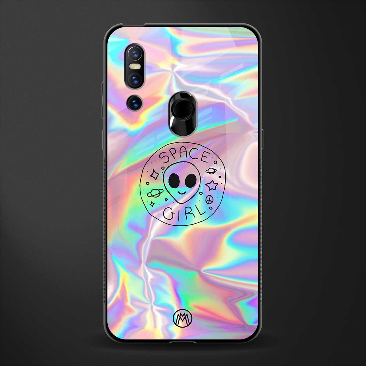 colorful alien glass case for vivo v15 image
