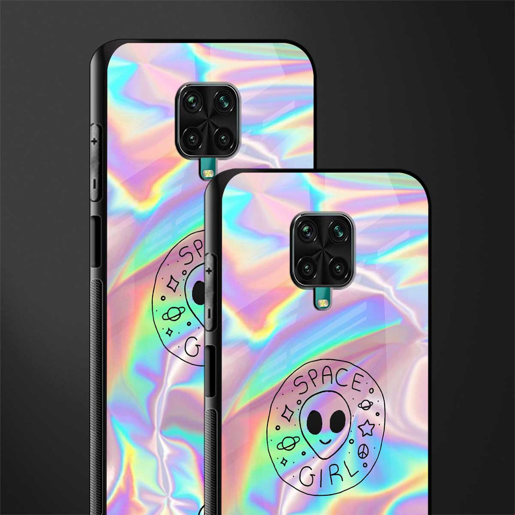 colorful alien glass case for redmi note 9 pro image-2