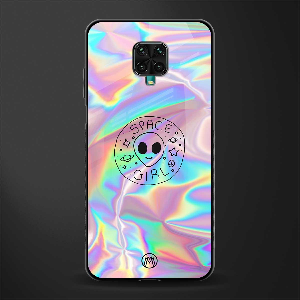 colorful alien glass case for redmi note 9 pro image