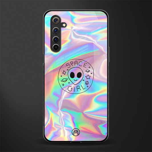 colorful alien glass case for realme 6i image