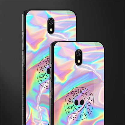 colorful alien glass case for redmi 8a image-2