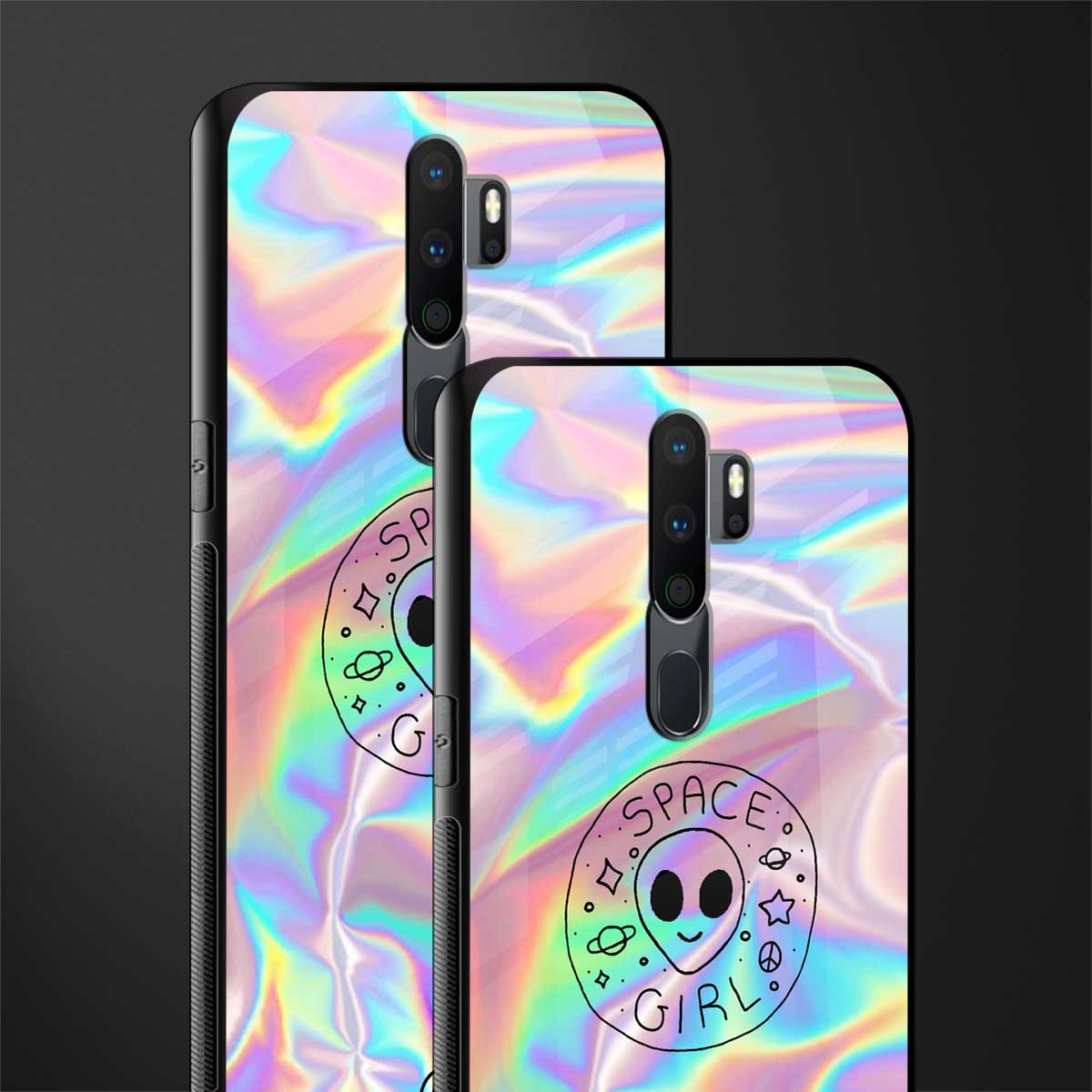 colorful alien glass case for oppo a9 2020 image-2