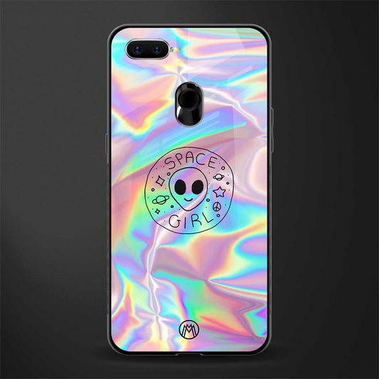 colorful alien glass case for oppo a7 image