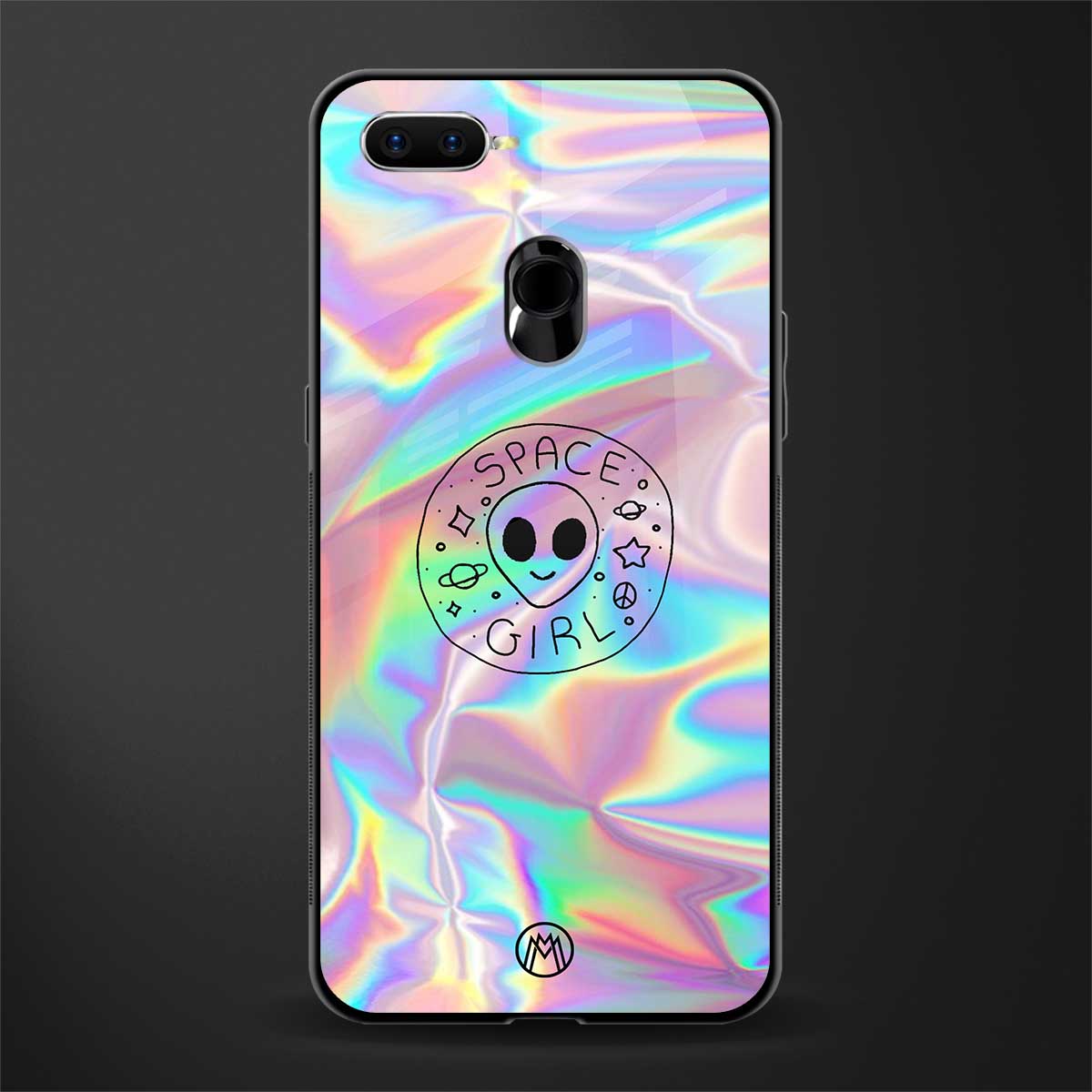 colorful alien glass case for oppo a5s image