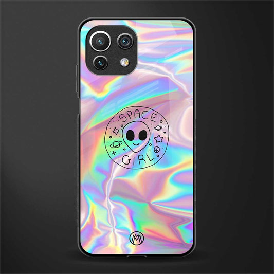colorful alien glass case for mi 11 lite image