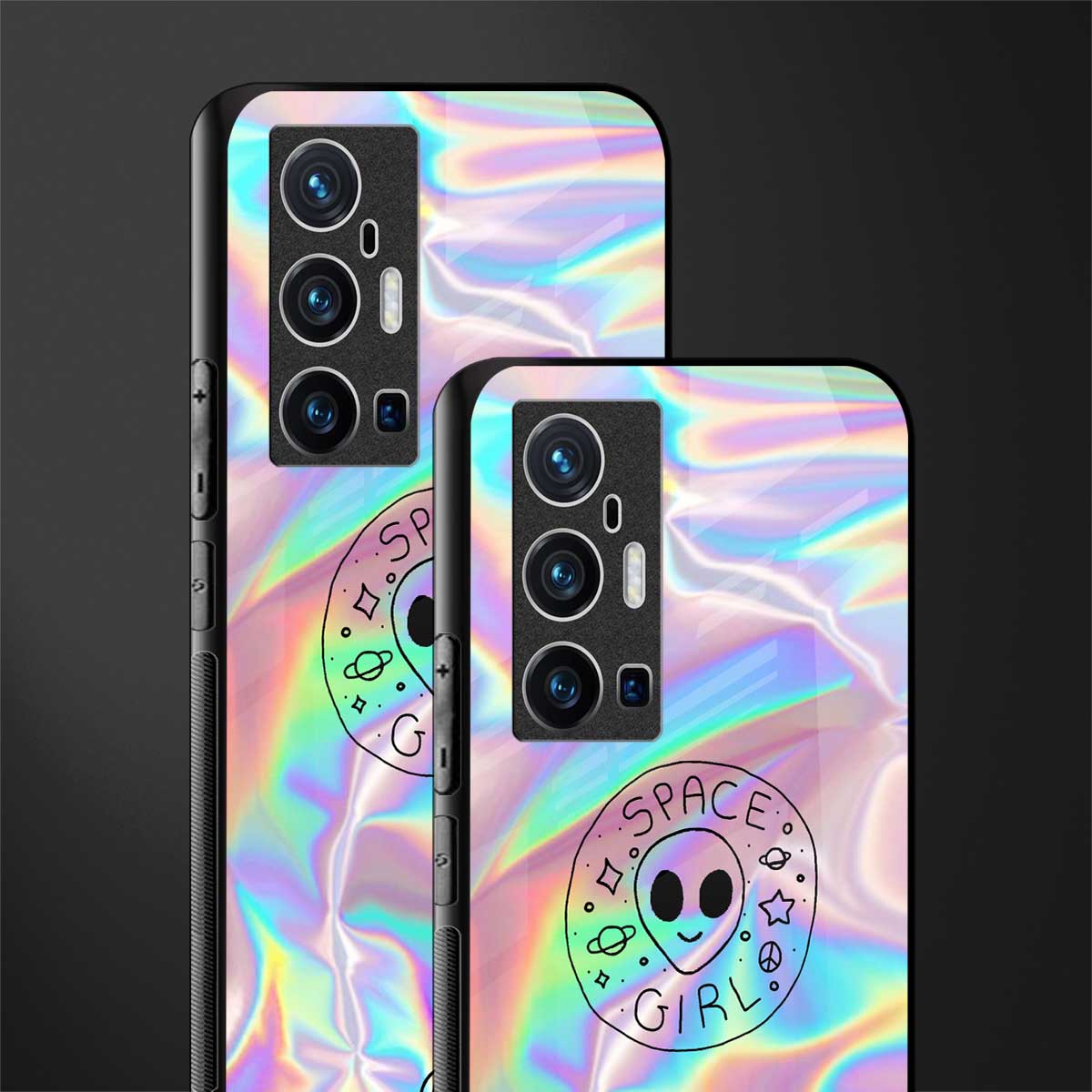 colorful alien glass case for vivo x70 pro plus image-2