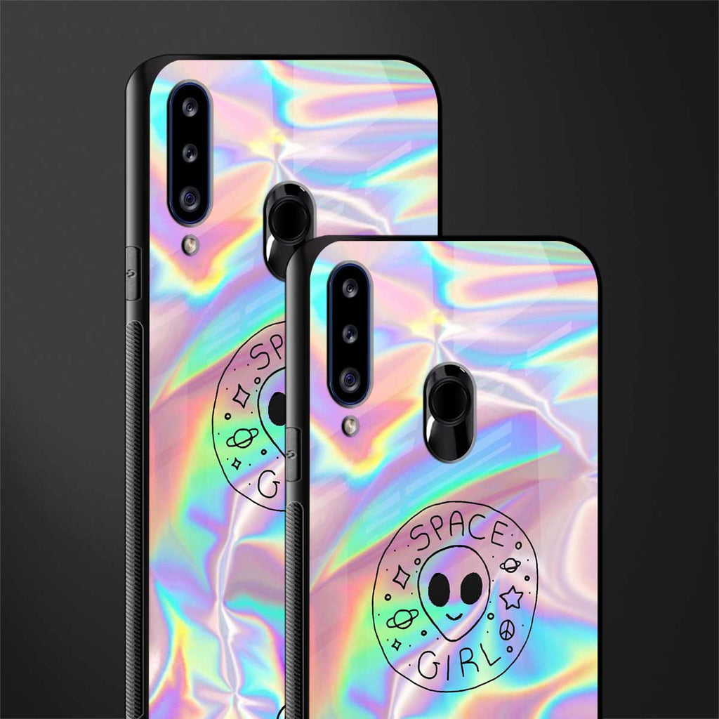 colorful alien glass case for samsung galaxy a20s image-2