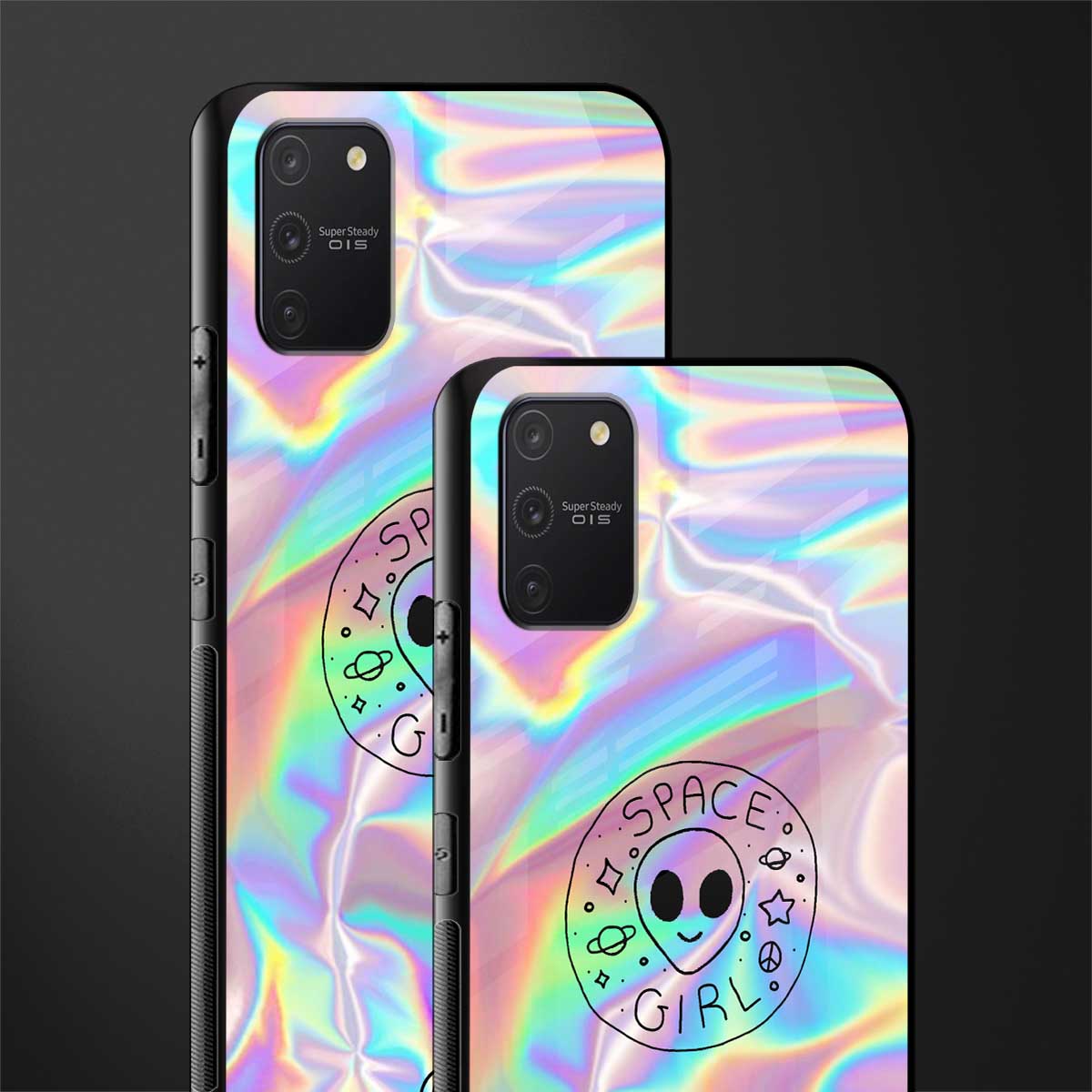 colorful alien glass case for samsung galaxy a91 image-2