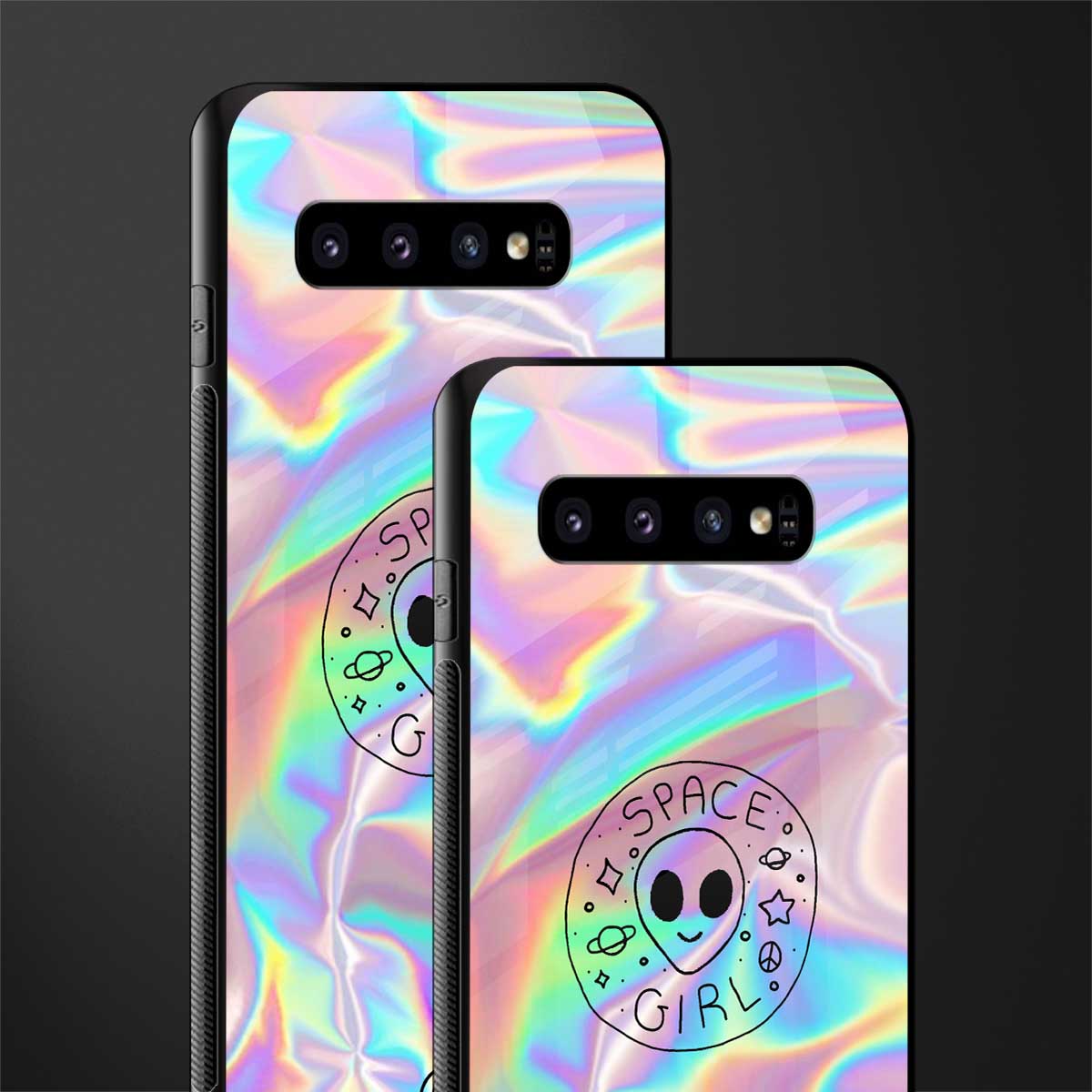 colorful alien glass case for samsung galaxy s10 image-2