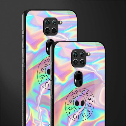 colorful alien glass case for redmi note 9 image-2