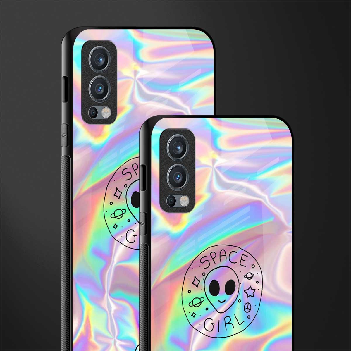 colorful alien glass case for oneplus nord 2 5g image-2