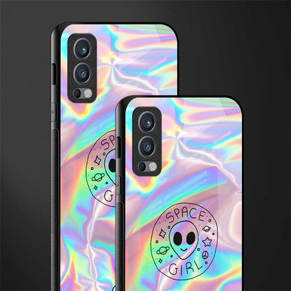 colorful alien glass case for oneplus nord 2 5g image-2