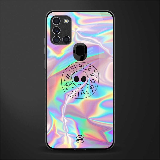 colorful alien glass case for samsung galaxy a21s image