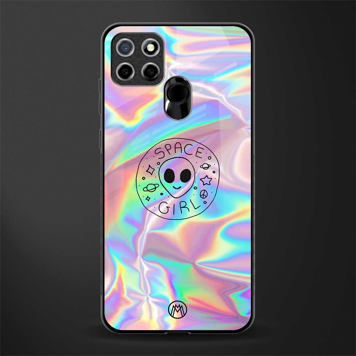 colorful alien glass case for realme narzo 20 image