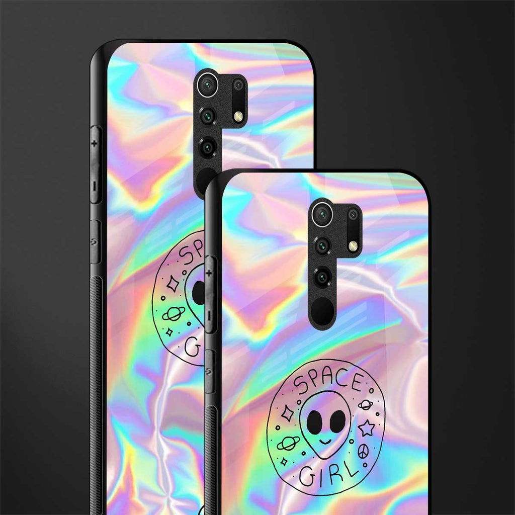 colorful alien glass case for redmi 9 prime image-2