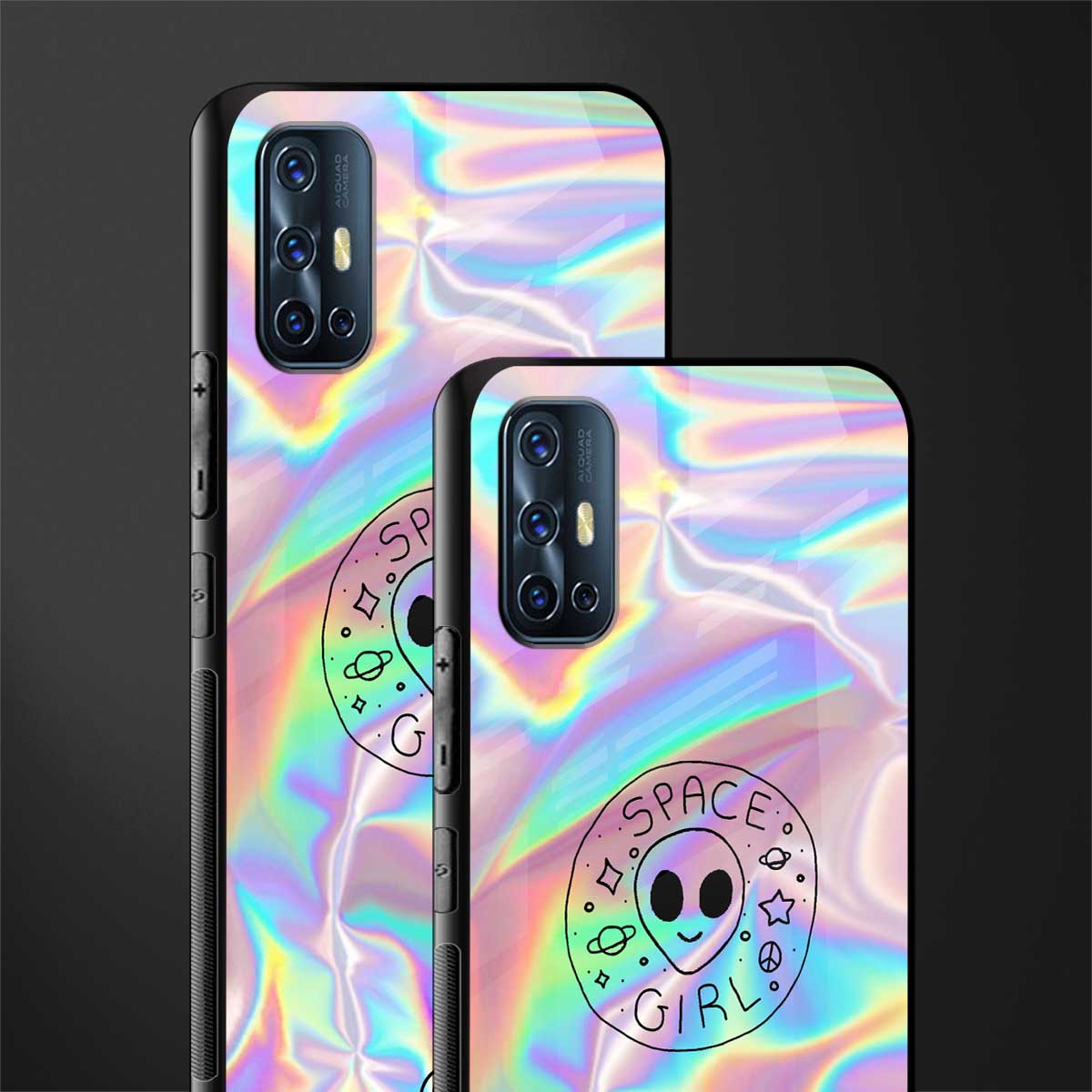 colorful alien glass case for vivo v17 image-2