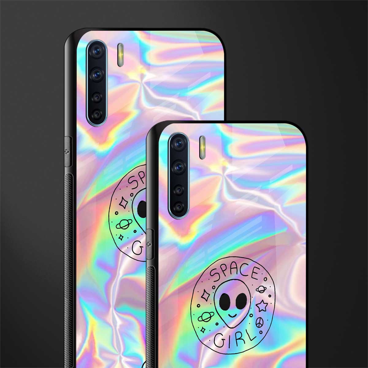colorful alien glass case for oppo f15 image-2