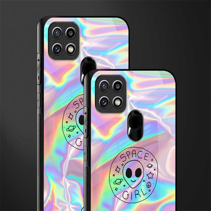 colorful alien glass case for oppo a15s image-2