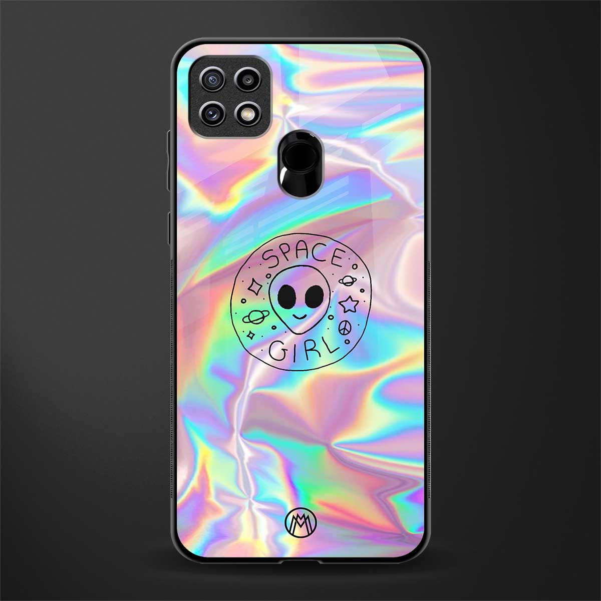 colorful alien glass case for oppo a15 image