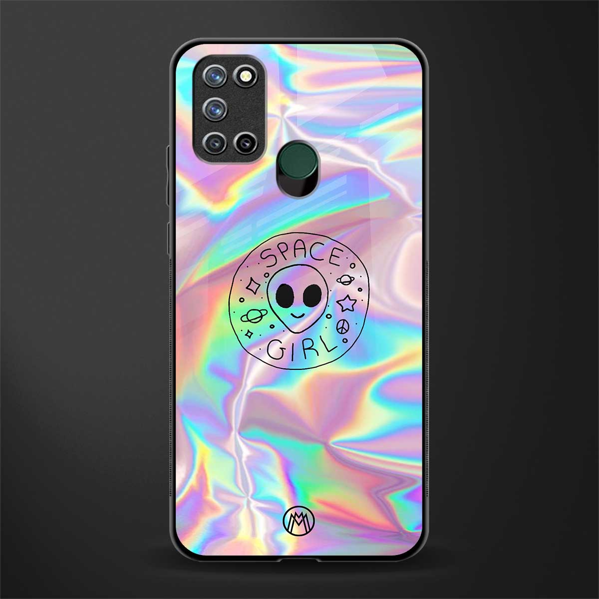 colorful alien glass case for realme 7i image