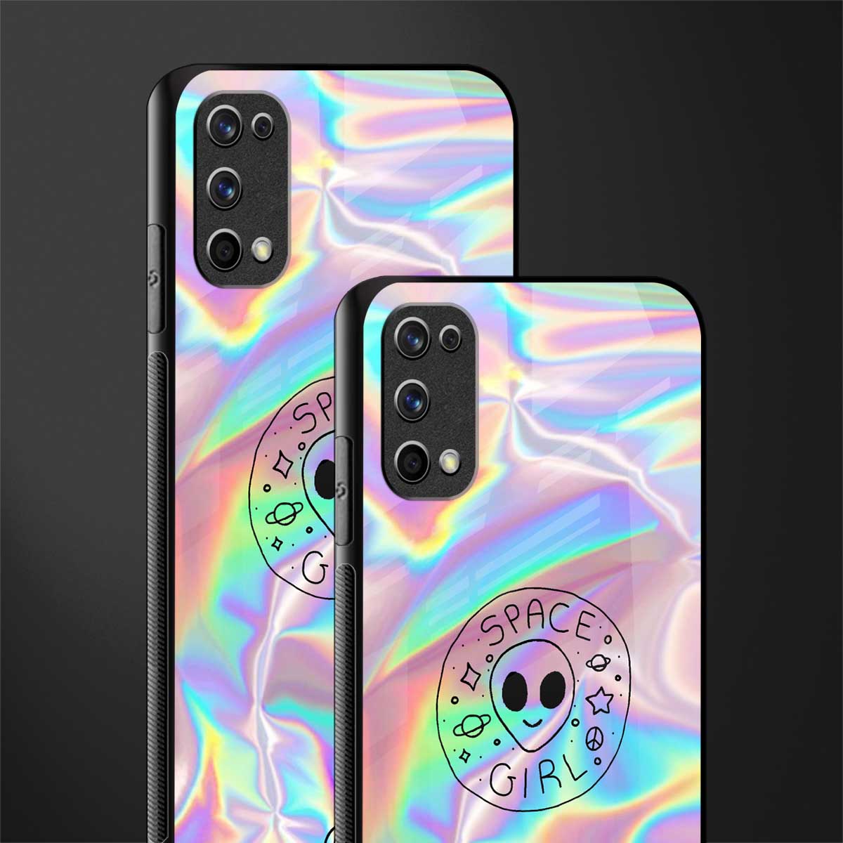 colorful alien glass case for realme 7 pro image-2