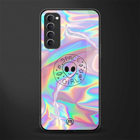 colorful alien glass case for oppo reno 4 pro image