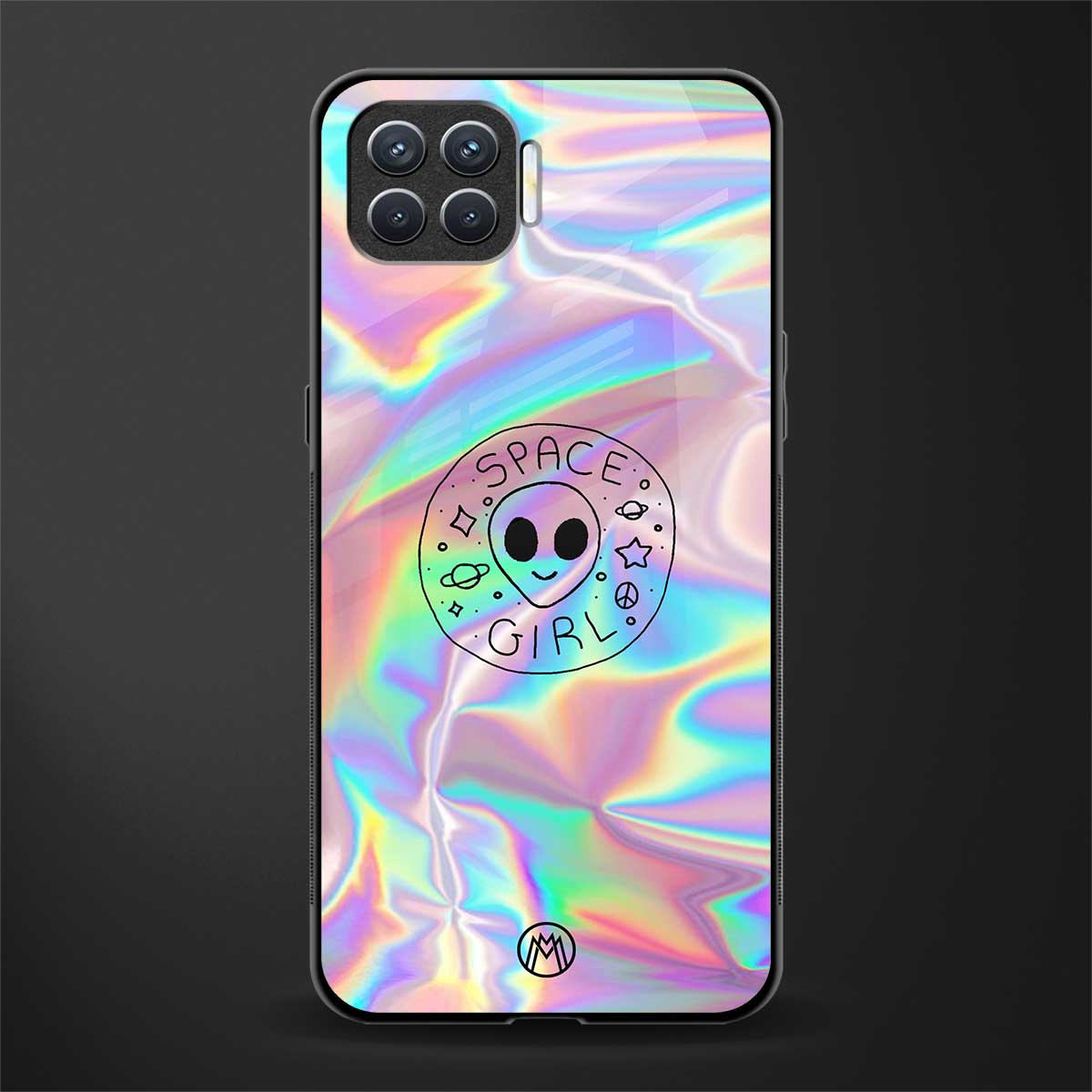 colorful alien glass case for oppo f17 image