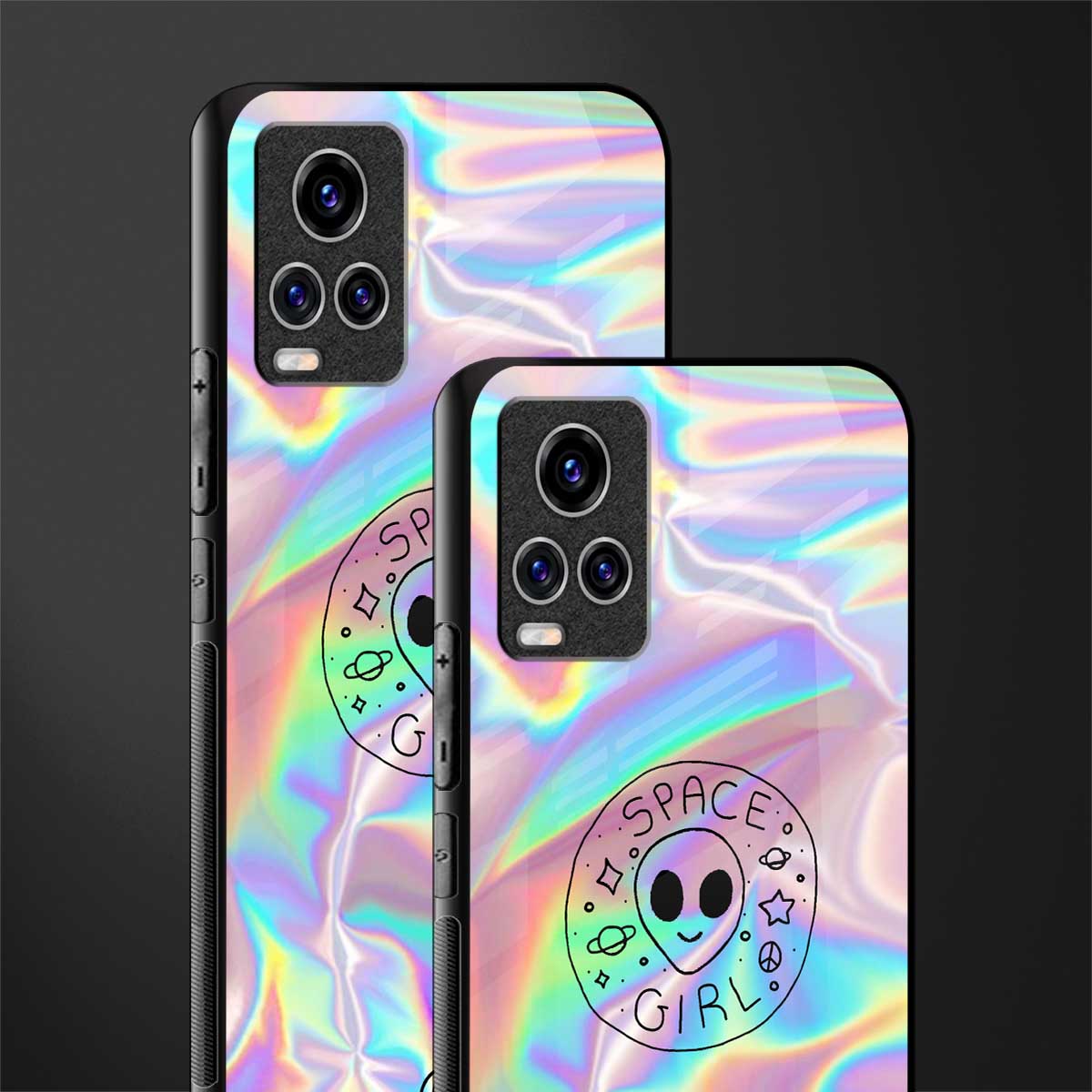colorful alien glass case for vivo v20 pro image-2