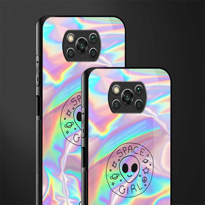 colorful alien glass case for poco x3 image-2
