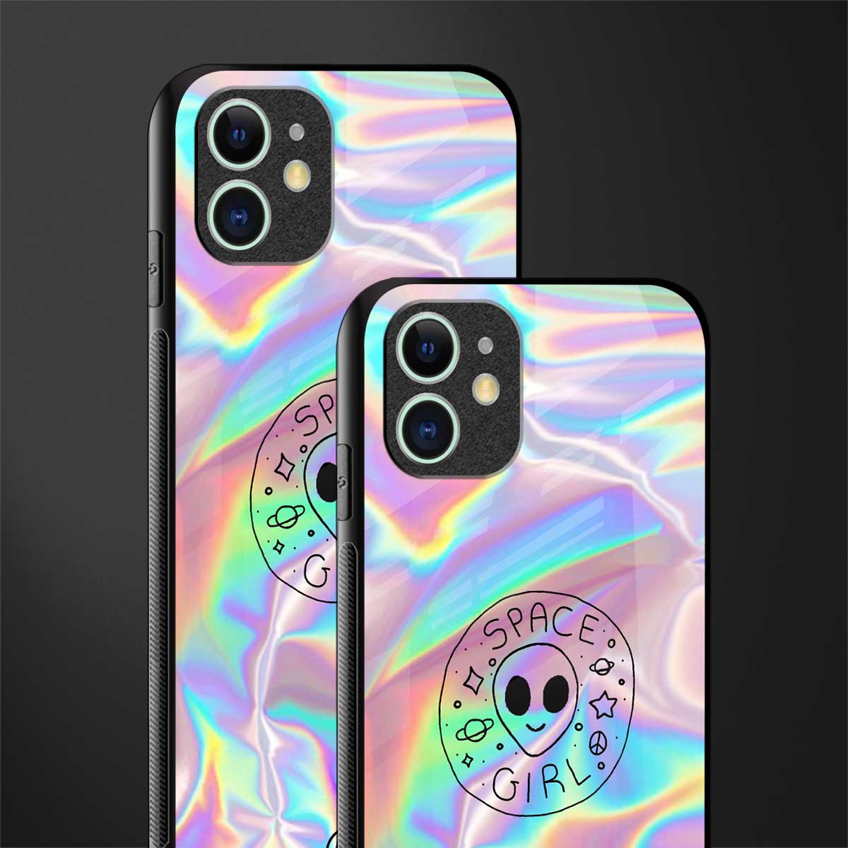 colorful alien glass case for iphone 12 image-2