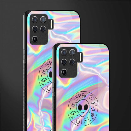colorful alien glass case for oppo f19 pro image-2