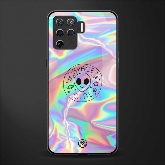 colorful alien glass case for oppo f19 pro image