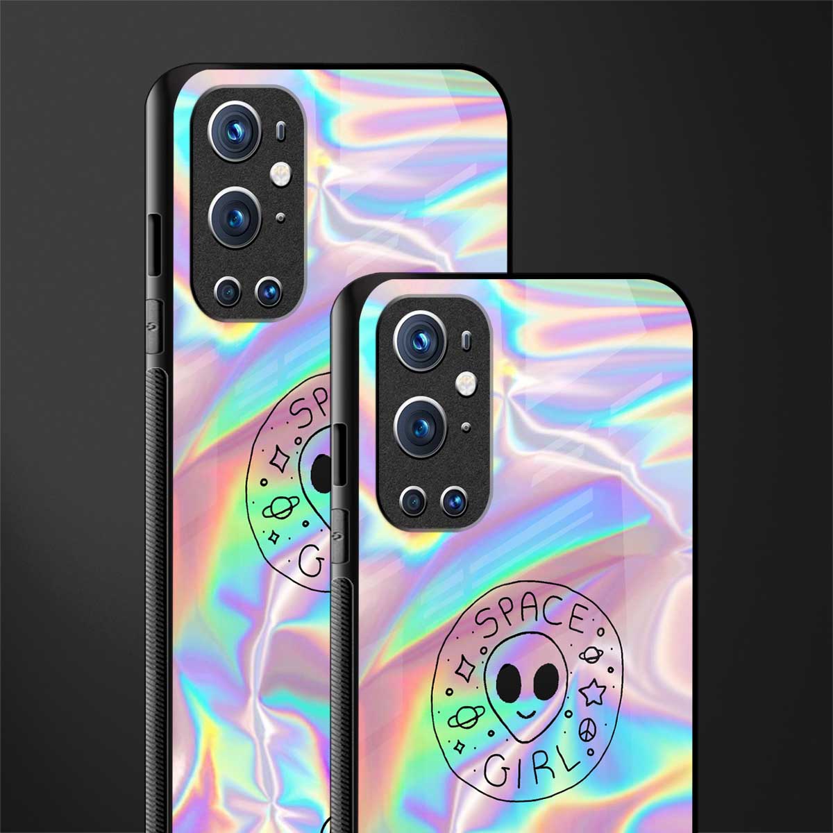 colorful alien glass case for oneplus 9 pro image-2