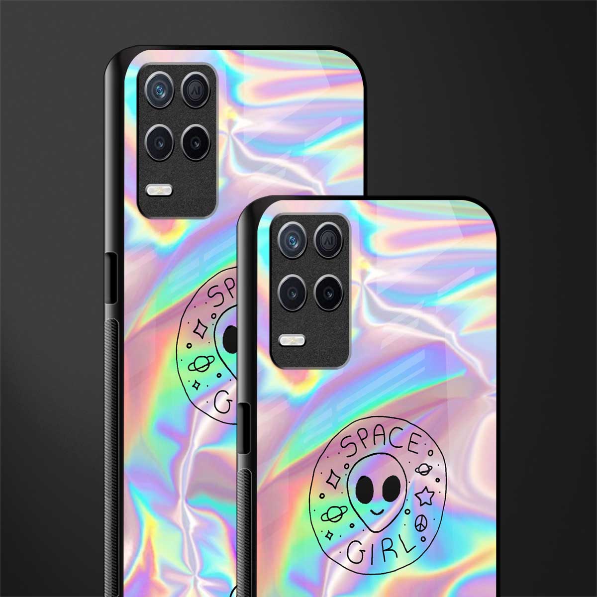 colorful alien glass case for realme 8 5g image-2