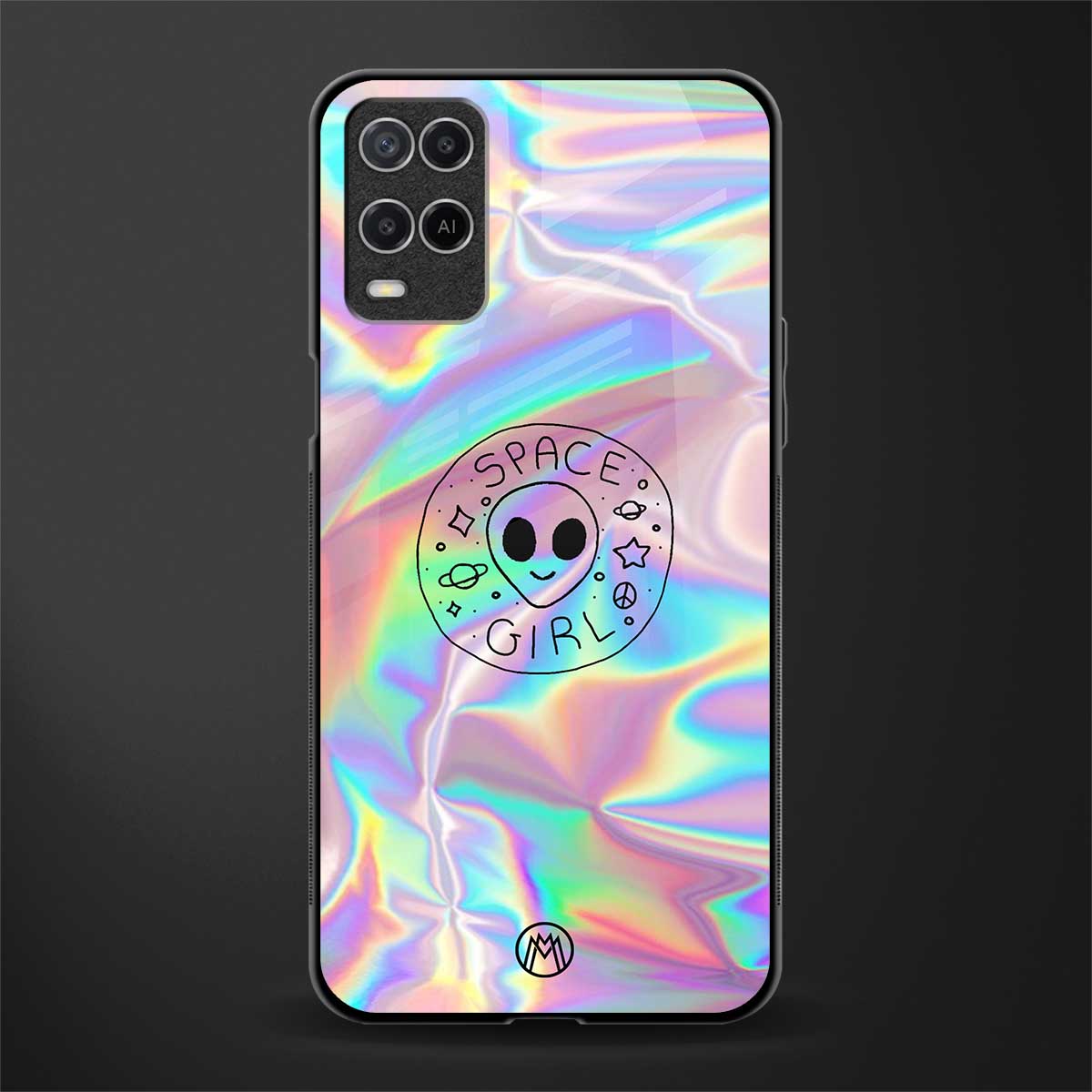 colorful alien glass case for oppo a54 image