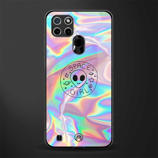 colorful alien glass case for realme c21 image