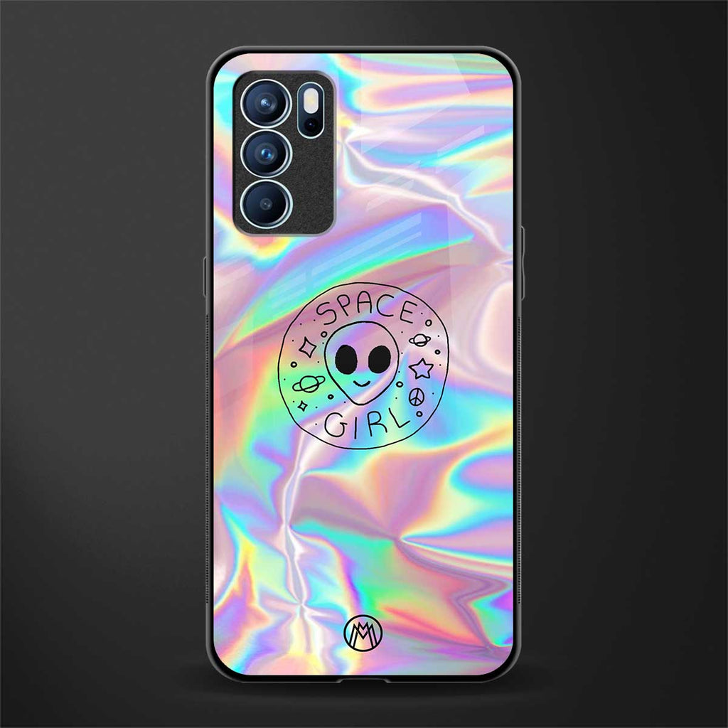 colorful alien glass case for oppo reno6 pro 5g image