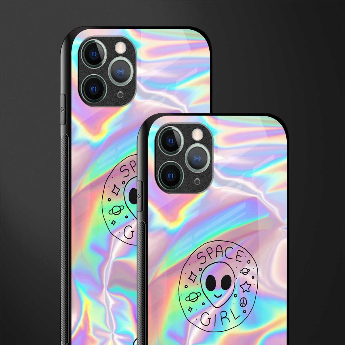 colorful alien glass case for iphone 11 pro image-2