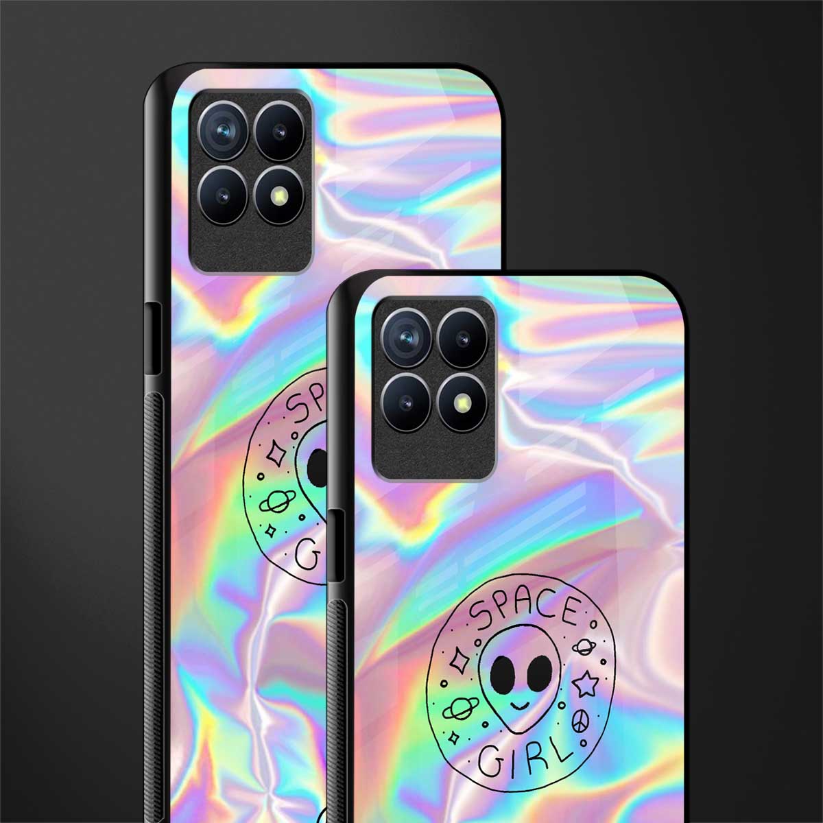 colorful alien glass case for realme narzo 50 image-2