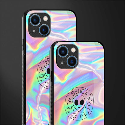 colorful alien glass case for iphone 13 image-2