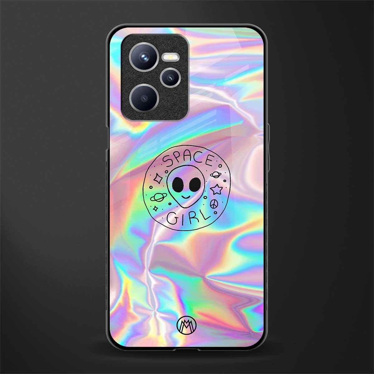colorful alien glass case for realme c35 image