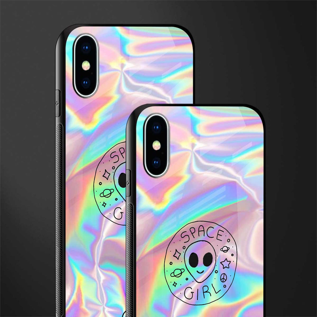 colorful alien glass case for iphone xs image-2