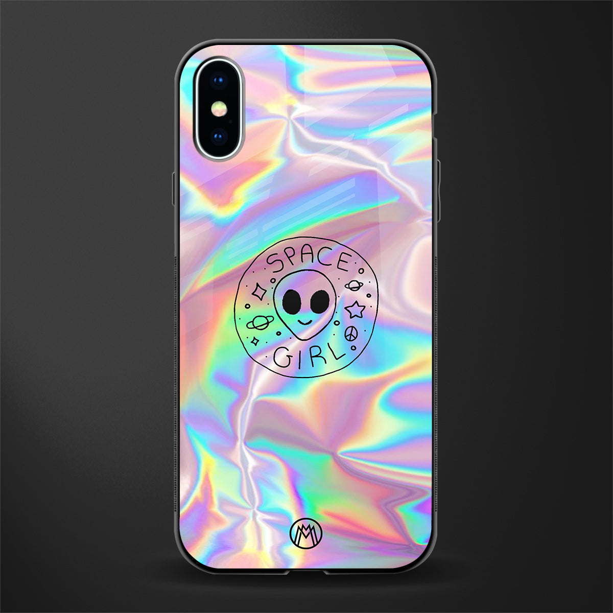 colorful alien glass case for iphone xs image