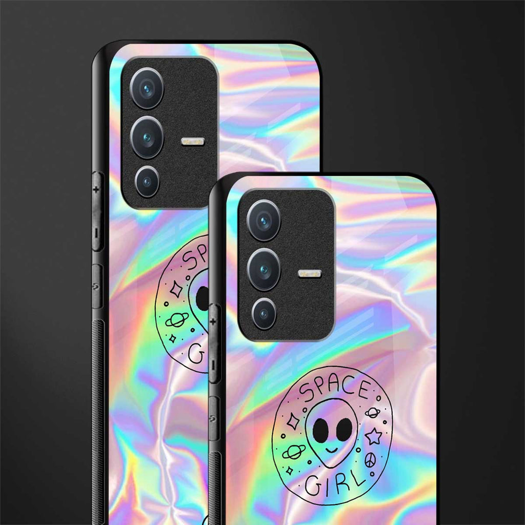 colorful alien glass case for vivo v23 5g image-2