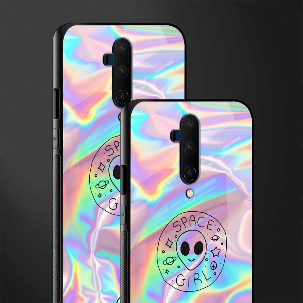 colorful alien glass case for oneplus 7t pro image-2