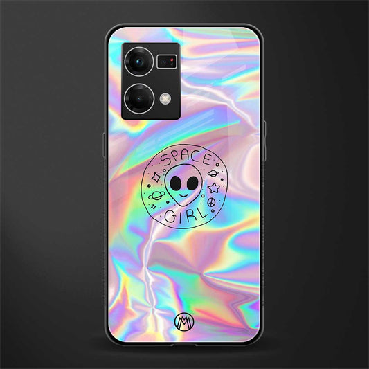 colorful alien back phone cover | glass case for oppo f21 pro 4g