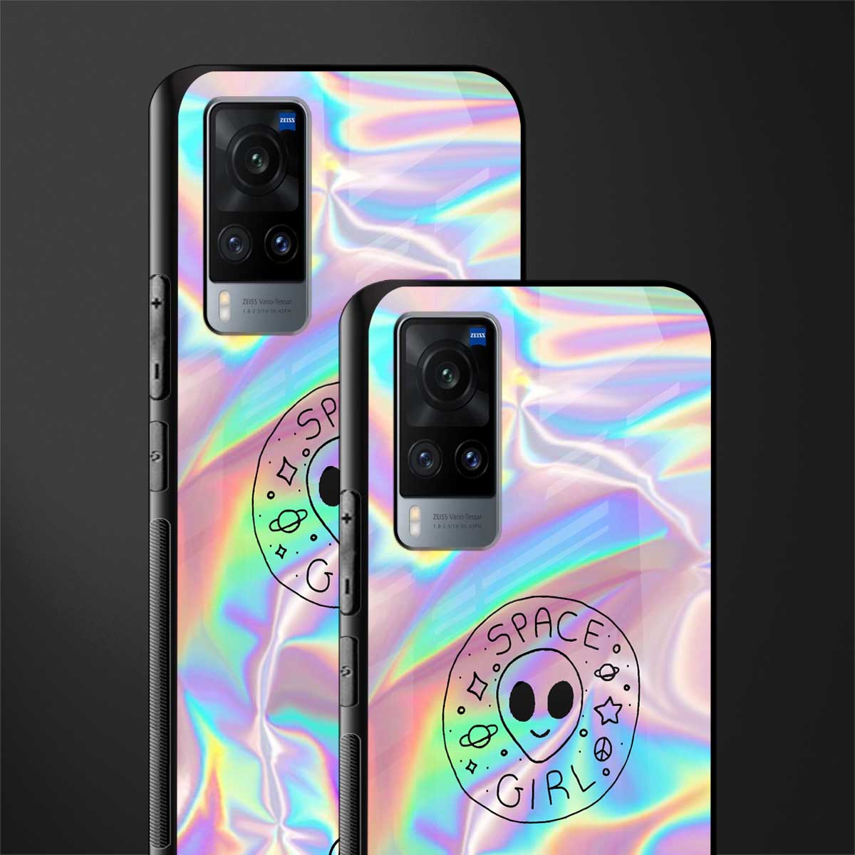colorful alien glass case for vivo x60 image-2