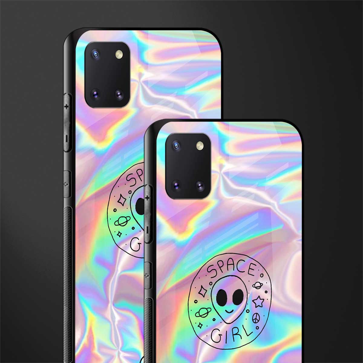 colorful alien glass case for samsung a81 image-2